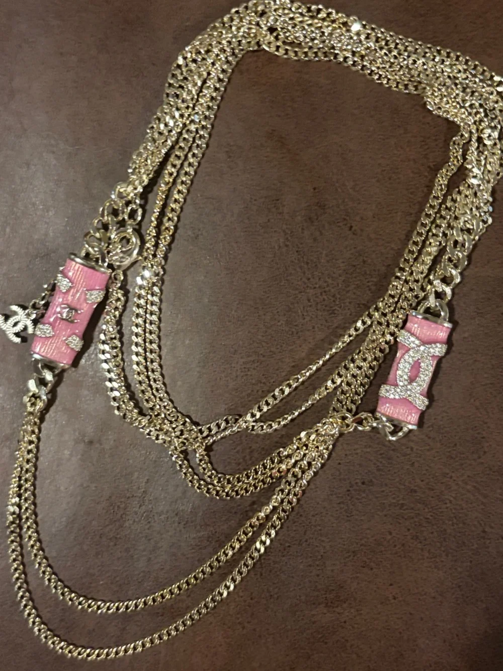 ✨💖 Chanel 🩰 CC 🪩 48” Multi chain ⛓️ Necklace 💎 ✨